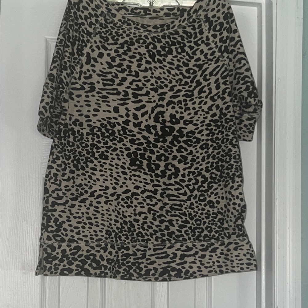 LOFT Black and White Animal Print Blouse - Picture 2 of 5